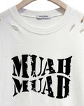 MUAHMUAH預訂｜CRACK LOGO CROP HALF SLEEVE
