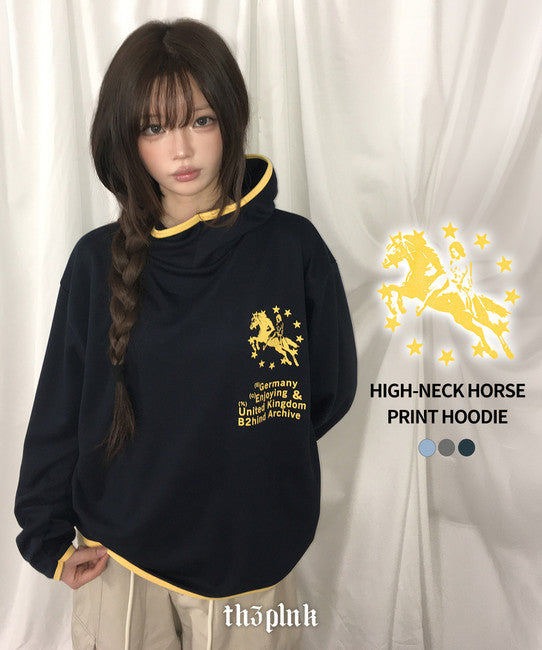 早秋預訂｜小馬撞色HOODIE