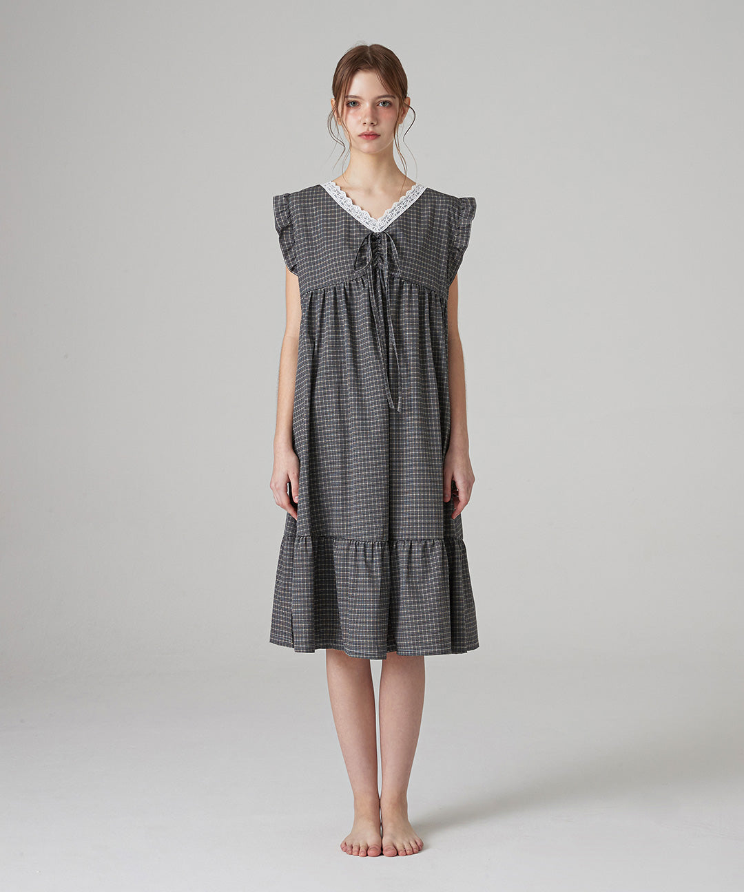 DOSSY預訂｜NMIXX HAEWON PICK LACE ONE PIECE PAJAMA