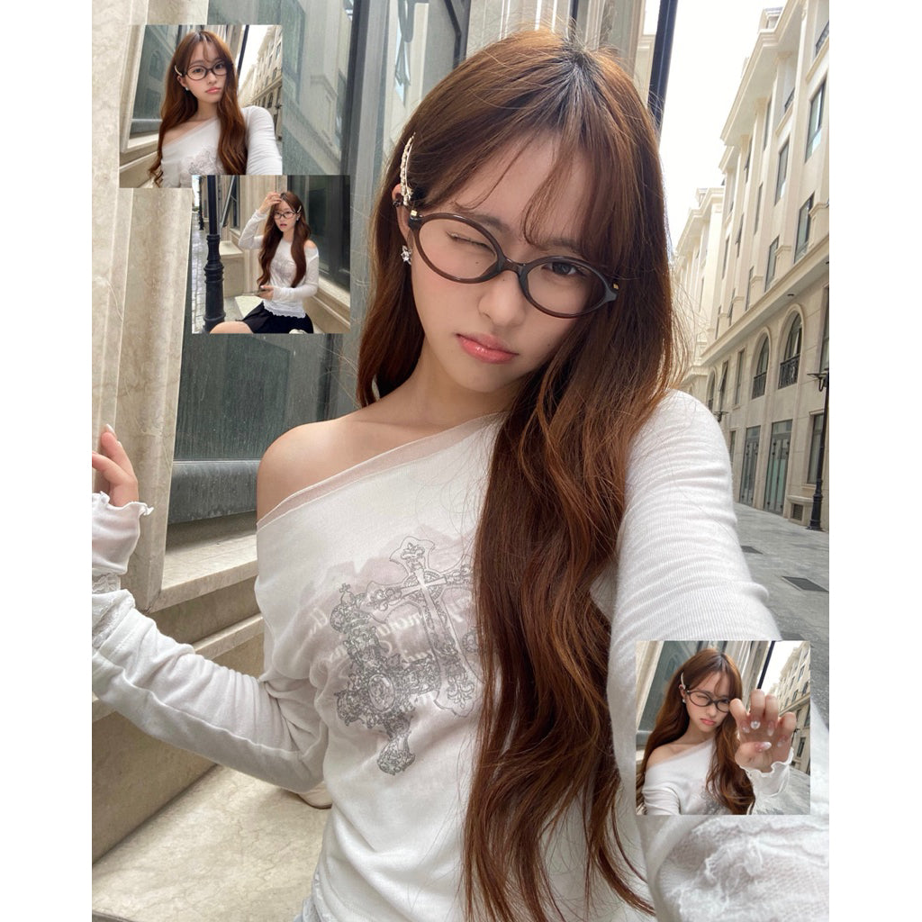 🇻🇳 JANET STUDIO 現貨｜白色蕾絲網眼上衣